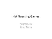 Hat Guessing Games