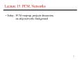 Lecture 15: PCM, Networks PowerPoint PPT Presentation