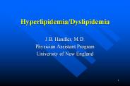 Hyperlipidemia/Dyslipidemia