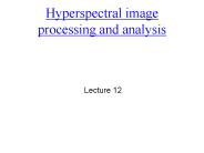 Hyperspectral image processing and analysis