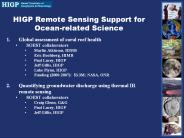 HIGP Remote Sensing Support for Ocean-related Science