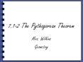 7.1-2 The Pythagorean Theorem PowerPoint PPT Presentation