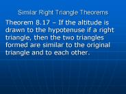 Similar Right Triangle Theorems