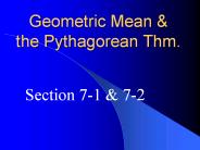 Geometric Mean