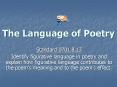 The Language of Poetry PowerPoint PPT Presentation