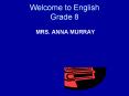Welcome to English Grade 8 PowerPoint PPT Presentation