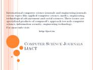 Computer Science Journals