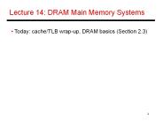 Lecture 14: DRAM Main Memory Systems