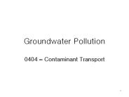 Groundwater Pollution