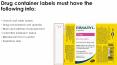 Drug container labels must have the following info: PowerPoint PPT Presentation
