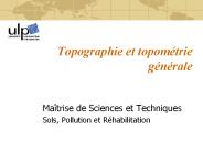 Topographie et topom