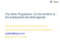 The Work Programme: On the frontline of the employment and skills agenda PowerPoint PPT Presentation