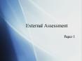 External Assessment PowerPoint PPT Presentation