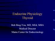 Endocrine Physiology Thyroid