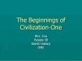 The Beginnings of Civilization-One PowerPoint PPT Presentation