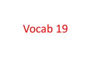 Vocab 19