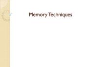 Memory Techniques