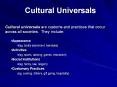 Cultural Universals PowerPoint PPT Presentation