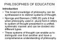 PHILOSOPHIES OF EDUCATION PowerPoint PPT Presentation