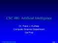 CSC 480: Artificial Intelligence PowerPoint PPT Presentation