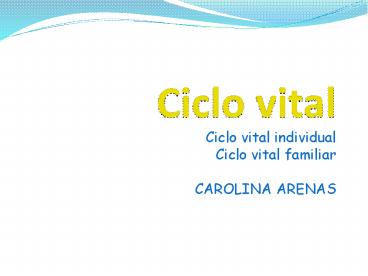 Ciclo vital