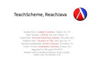 TeachScheme, ReachJava