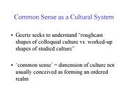 Common Sense as a Cultural System