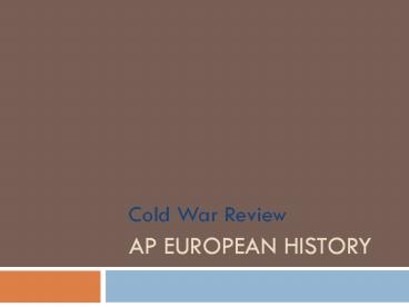 AP European History