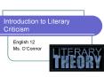 Introduction to Literary Criticism PowerPoint PPT Presentation