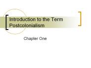 Introduction to the Term Postcolonialism