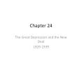 The Great Depression and the New Deal
