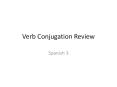 Verb Conjugation Review PowerPoint PPT Presentation