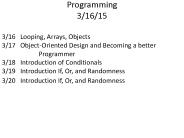Programming 3/16/15