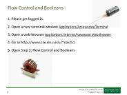 Flow Control and Booleans