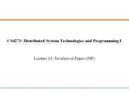 CS4273: Distributed System Technologies and Programming I