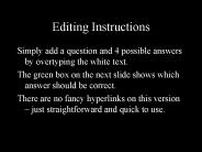 Editing Instructions