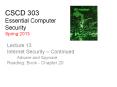 CSCD 303 Essential Computer Security Spring 2013 PowerPoint PPT Presentation
