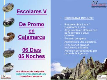 Escolares V De Promo en Cajamarca  06 D