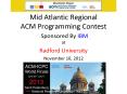 Mid Atlantic Regional ACM Programming Contest Sponsored By IBM PowerPoint PPT Presentation