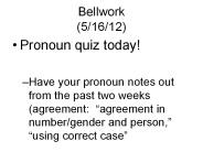 Bellwork (5/16/12)