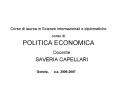 Corso di laurea in Scienze internazionali e diplomatiche corso di  POLITICA ECONOMICA PowerPoint PPT Presentation