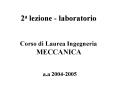 2a lezione - laboratorio PowerPoint PPT Presentation