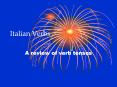 Italian Verbs PowerPoint PPT Presentation