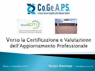 Verso la Certificazione e Valutazione dell