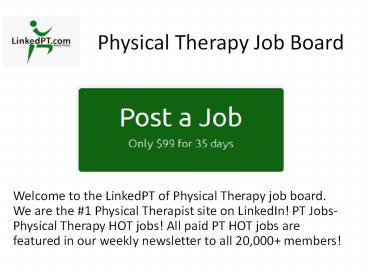 Physical Therapy Job Board