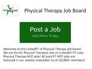 Physical Therapy Job Board