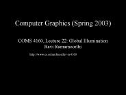 Computer Graphics (Spring 2003)