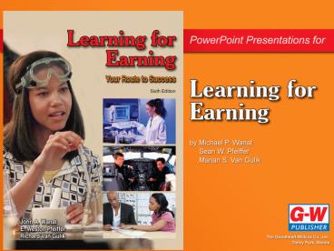 Goodheart-Willcox Publisher | Learning for Earning | Chapter 1