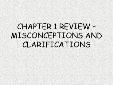 CHAPTER 1 REVIEW 
