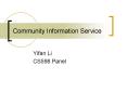 Community Information Service PowerPoint PPT Presentation